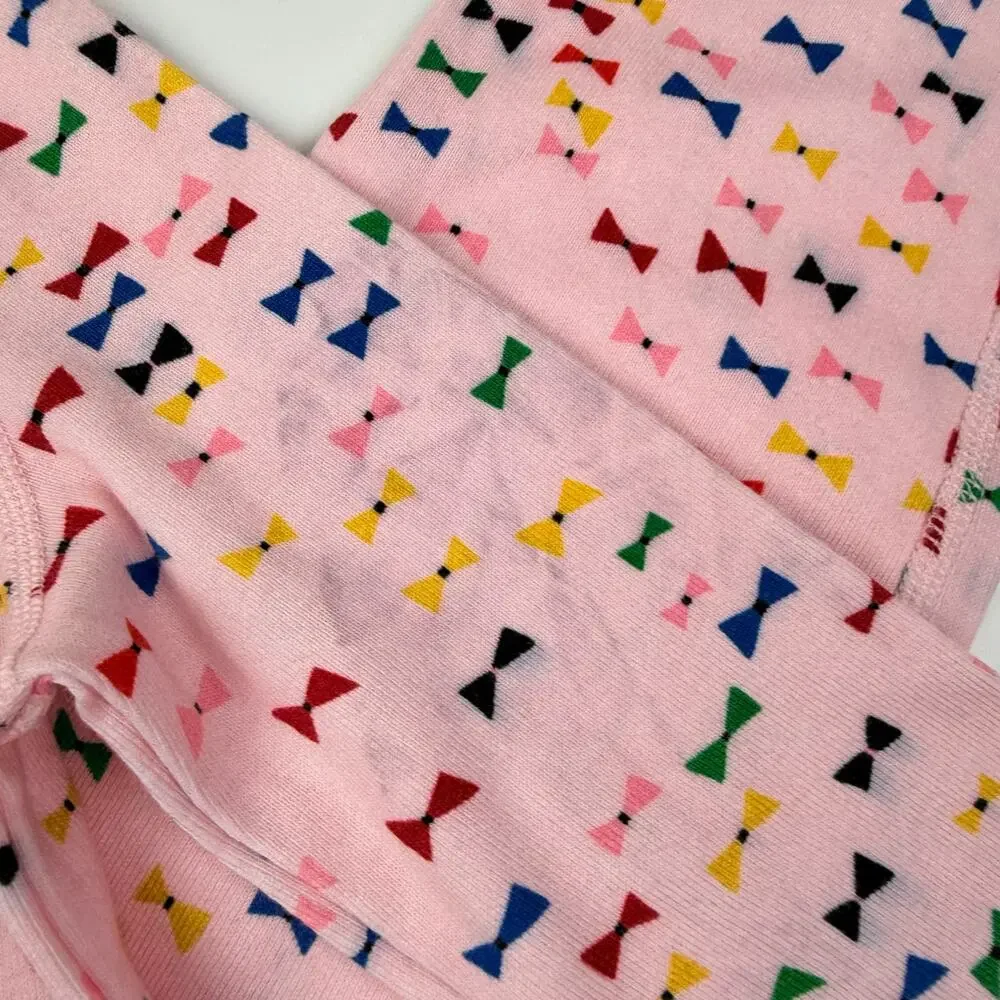 Hanna Andersson Pink Bows One Piece Union Suit Pajamas